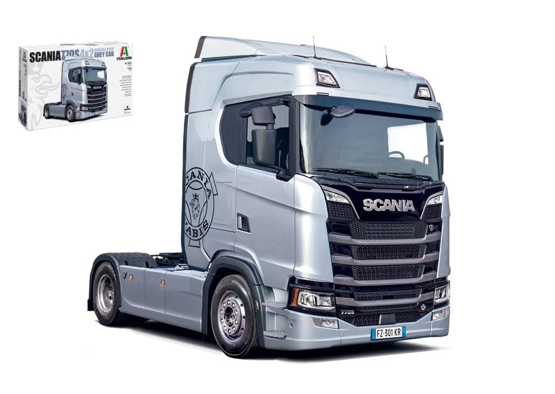 Italeri SCANIA S770 4x2 NORMAL ROOF "GREY CAB" KIT 1:24 - Immagine 1 di 1