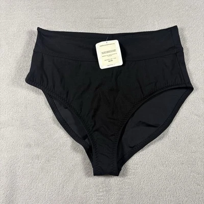 Parte inferior de natación cruzada de cintura alta Fabletics para mujer mediana negra nueva con etiquetas Foto 1 de 4