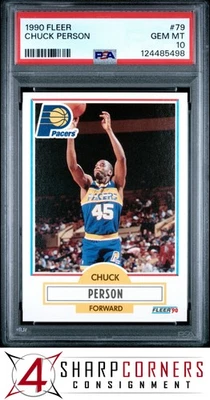 1990 FLEER #79 CHUCK PERSON PACERS PSA 10 - Image 1 of 3