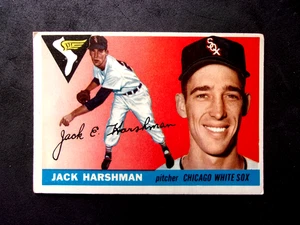 $1.03 SHIPPING. 1955 TOPPS #104 JACK HARSHMAN..NO CREASES..WHITE SOX - Picture 1 of 2