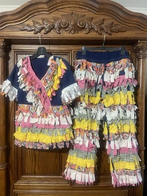 Women’s Mardi Gras Chicken Chaser Outfit Costume Hat Mexican Party - Image 1 of 4