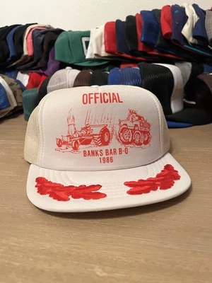 Vintage Official Banks Bar BQ 1986 Monster Truck Hat  - Imagem 1 de 4