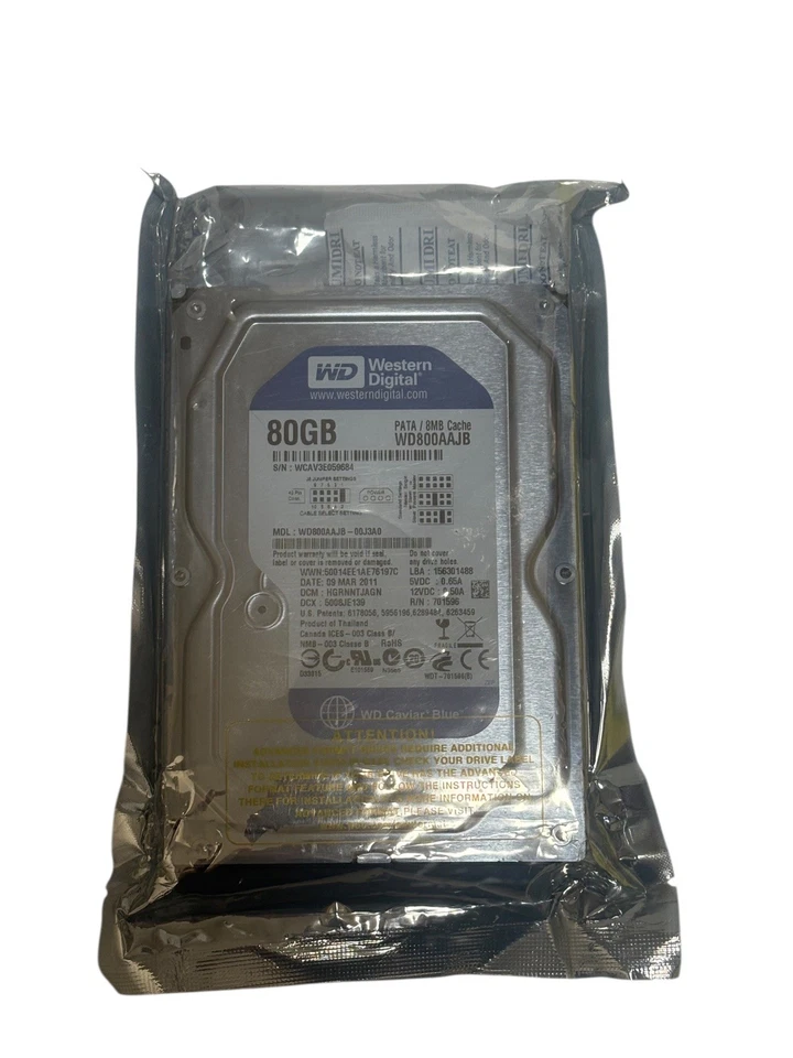 Western Digital WD800AAJB 80GB 7200RPM Ultra ATA100 / ATA-6 3.5 HDD New - Image 1 of 3