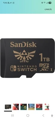闪迪 microSDXC 卡适用于任天堂 Switch — 第 1/2 张图片