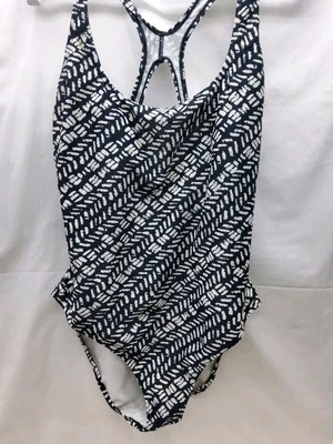 Speedo Women's One Piece Swimsuit Size 14, Black/white  - Image 1 of 4