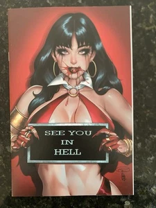 VAMPIRELLA #1 TONY TROPHY DAVIS RIDER C2E2 SECRET DROP LTD 100 See You In Hell - Picture 1 of 2
