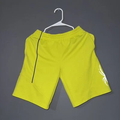 Spyder Boys Athletic Shorts Medium Neon Yellow Performance Running - Image 1 of 4