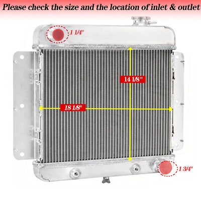 3-Row Core Radiator Fits 1962-1967 Chevrolet Chevy II Nova V8 Conversion #255 — 第 1/4 张图片