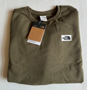 NWT Mens The North Face Heritage Patch Fleece Crewneck Sweatshirt Military Olive - Picture 1 of 3