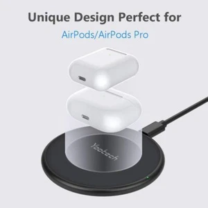 YOOTECH Wireless Charger, 15W Max [Ultra-Slim] [with Ventilation Hole] iPhone13 - Picture 1 of 7