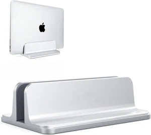 Laptop Stand Adjustable Vertical Holder Desktop Dock Macbook Aluminum Space Sav - Picture 1 of 7