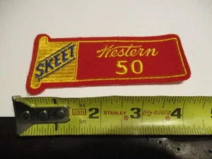 WESTERN 50 SKEET  AWARD SHOTGUN 12 GA OR 20 GA OLD FELT   SHOOTING PATCH - Picture 1 of 3