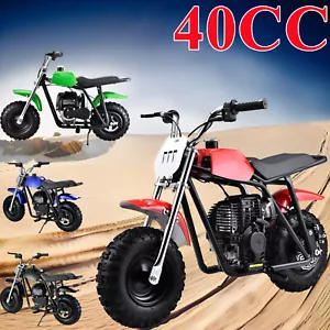 40CC Trail Off-Road Dirt Bike 4-Stroke Gas-Powered Motorcycle Ride-On Kids Mini - Picture 1 of 33