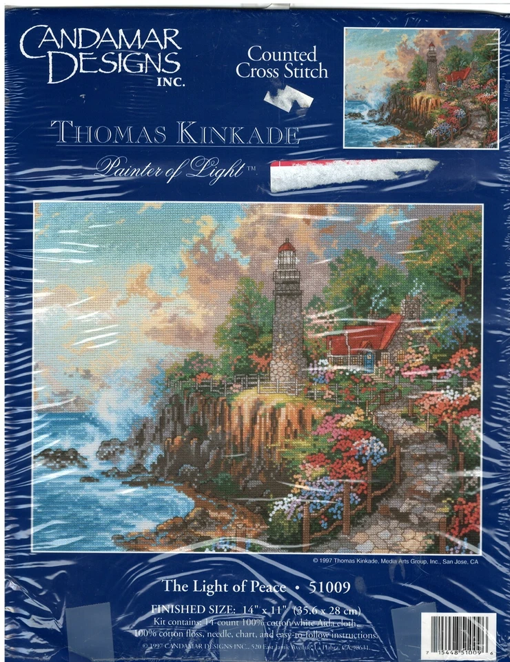 Винтаж 1997 Candamar Designs 51009 Свет Мира Томас Кинкейд открыт - Изображение 1 из 3