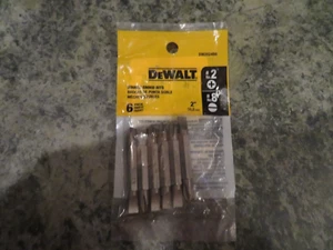 NEW Dewalt #2 Phillips / #8 Slotted Double Ended Power Bits 6 Pack - Picture 1 of 1