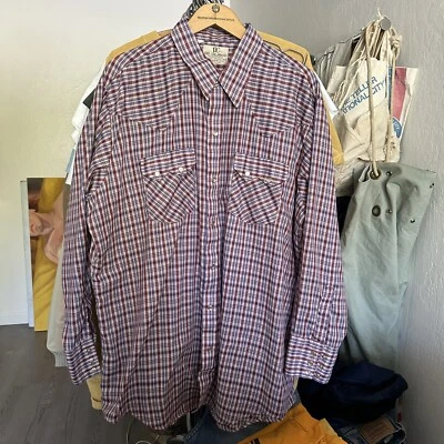 Vintage 1970s Dee Cee Sawtooth Western Shirt Size 17 1/2-34 Size XL - Image 1 of 4