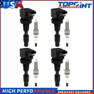 4 Ignition Coil & Spark Plug Kit For 2018-2020 Hyundai Elantra GT 1.6L L4 Turbo - Picture 1 of 8