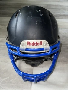 2014 Riddell Speed Classic Youth Football Helmet Size Large Matte Black Preowned - Picture 1 of 13