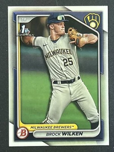 BROCK WILKEN 2024 Bowman 1st Paper Prospect #BP-86 Milwaukee Brewers - Picture 1 of 2