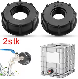 2x IBC Adapter Container Zubehör Auslassventilklappe Ventilventil Ventil - Bild 1 von 14