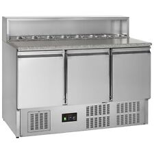NEW STAINLESS STEEL NEW GP93 GASTRONORM REFRIGERATED FOOD PREP COUNTER 3 DOOR