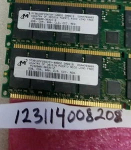 4GB KIT 2X 2GB PC DDR DDR1 PC3200R DDR-400 3200 400 184PIN ECC-REG RDIMM 128X4 - Picture 1 of 1