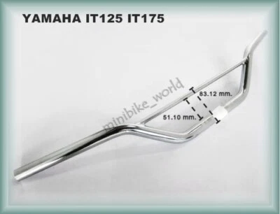 Fit YAMAHA IT125 IT175 IT250 IT400 IT425 IT465 Chrome Plated Handle Bar [mi4308] Foto 1 de 4