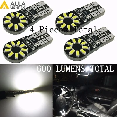 Allá Lighting 4 piezas T10 Blanco LED Placa Etiqueta Luz Frontal Lateral Marcador Bombillas  Foto 1 de 4