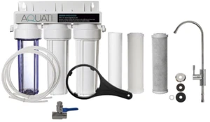 AQUATI COMPLETE DELUXE 3 STAGE UNDER-SINK CERAMIC DRINKING WATER FILTER SYSTEM - Picture 1 of 7