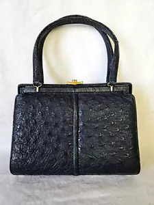 Vintage Spritzer & Fuhrmann Blue Ostrich purse - Picture 1 of 14