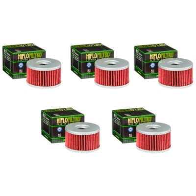 Paquete de 5 filtros de aceite Hiflofiltro HF137 Suzuki LS650 Savage, DR500D, SP500X Foto 1 de 2