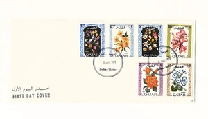 Qatar 1970 First Day Cover FDC, Flowers Flora Flower Plant Tree Rose Herb Shrub - Picture 1 of 1