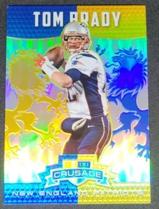 Tom Brady 2013 Panini Rookies & Stars Crusade #10 Blue Gold Refractor A340 - Picture 1 of 2