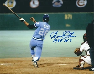 Autogramm 8x10 AMOS OTIS "1980 W.S." Kansas City Royals Foto mit Echtheitszertifikat - Bild 1 von 1
