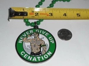 New WWE John Cena Never Give Up HUGE Metal Pendant CENATION Wrestling S105a - Picture 1 of 3