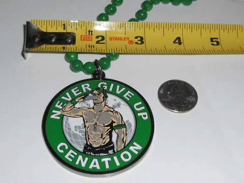 New WWE John Cena Never Give Up HUGE Metal Pendant CENATION Wrestling S105a Cover