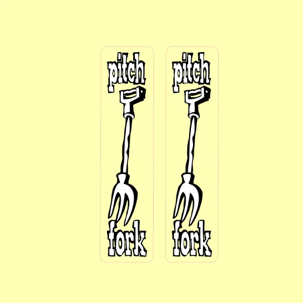 Calcomanías de horquilla para bicicletas S&M Foto 1 de 1