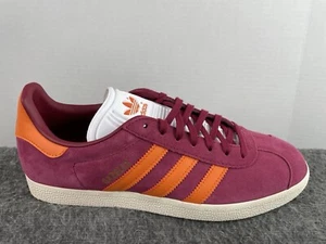 adidas AS Roma Gazelle IH2634 Legacy Burgundy Unity Orange Cream Mens Sz 8.5 NWT - Picture 1 of 7