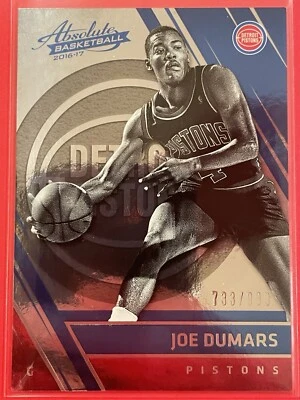 2016-17 Panini Absolute Joe Dumars Retired /999 #103 Basketball Pistons HOF - Image 1 of 3
