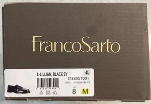Franco Sarto Lillian Loafer Shoes Black Patent Leather SIze 8 M - Picture 1 of 7