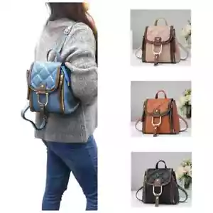 Mochila Bandolera Boutique Diseño Clásico Pequeña Mujer Piel Sintética - Imagen 1 de 13
