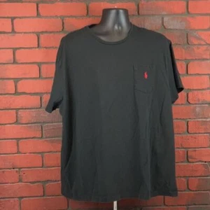 Polo Ralph Lauren Black Crew Neck Short Sleeve XL Classic Acadamia Preppy - Picture 1 of 7