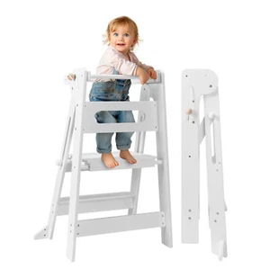 Torre de Aprendizaje Plegable - Torre Aprendizaje Madera para 18 Meses a 3 Años - Zdjęcie 1 z 8