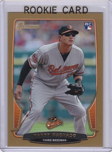 Tarjeta de novato Manny Machado 2013 Bowman inserción dorada RC Baltimore Orioles béisbol - Imagen 1 de 2