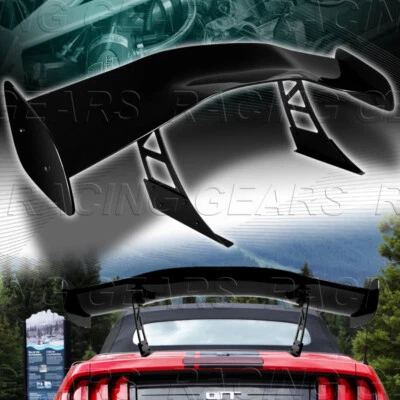 ALERÓN TRASERO UNIVERSAL 57" WING GT ESTILO PINTADO NEGRO DOWN FORCE RACING Foto 1 de 4