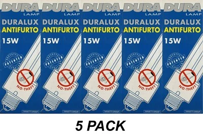 5 x 15W E27 Compact Fluorescent Lamps Globes Bulbs 2700K Warm White CFL Screw - Image 1 of 4