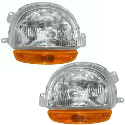 Scheinwerfer Set für Renault Twingo 1 1993-1998 H4 Halogen Blinker Gelb - Bild 1 von 4