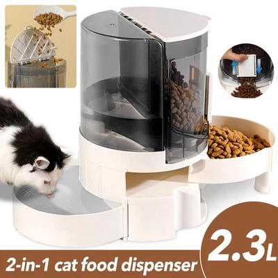 2-in-1 Futterautomat Katze Automatischer Futterspender für Katze und Hund Katzen - Bild 1 von 4