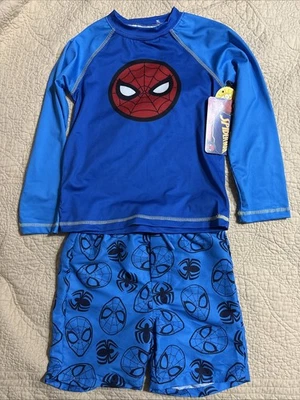 Nuevo con etiquetas Bañador Marvel Spiderman con 50+ UPF Top Juego de 2 Piezas Talla 6 Foto 1 de 4