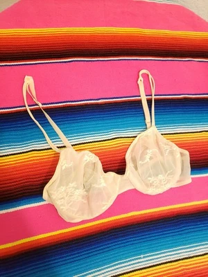 Vtg 90s Y2k Calvin Klein 34b Sheer Mesh Underwire Bra - Image 1 of 4